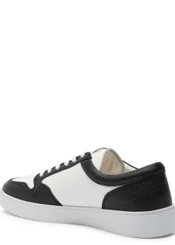 Telier panelled grained leather sneakers