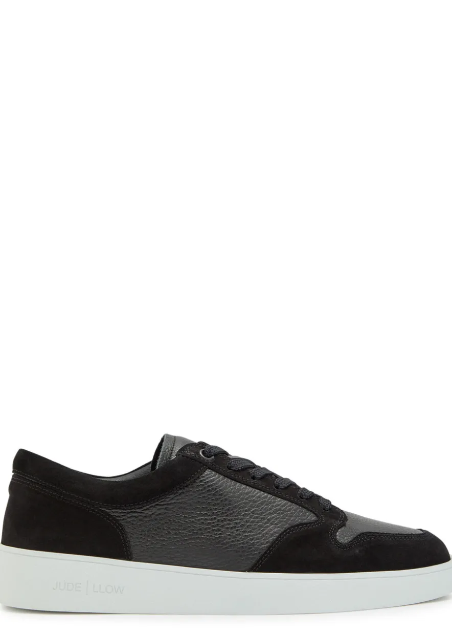 Telier panelled grained leather sneakers