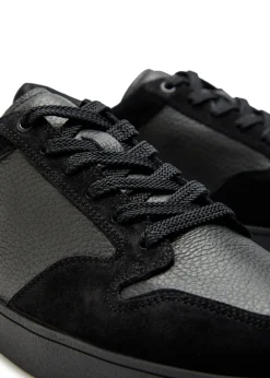 Telier panelled grained leather sneakers