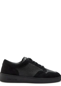 Telier panelled grained leather sneakers