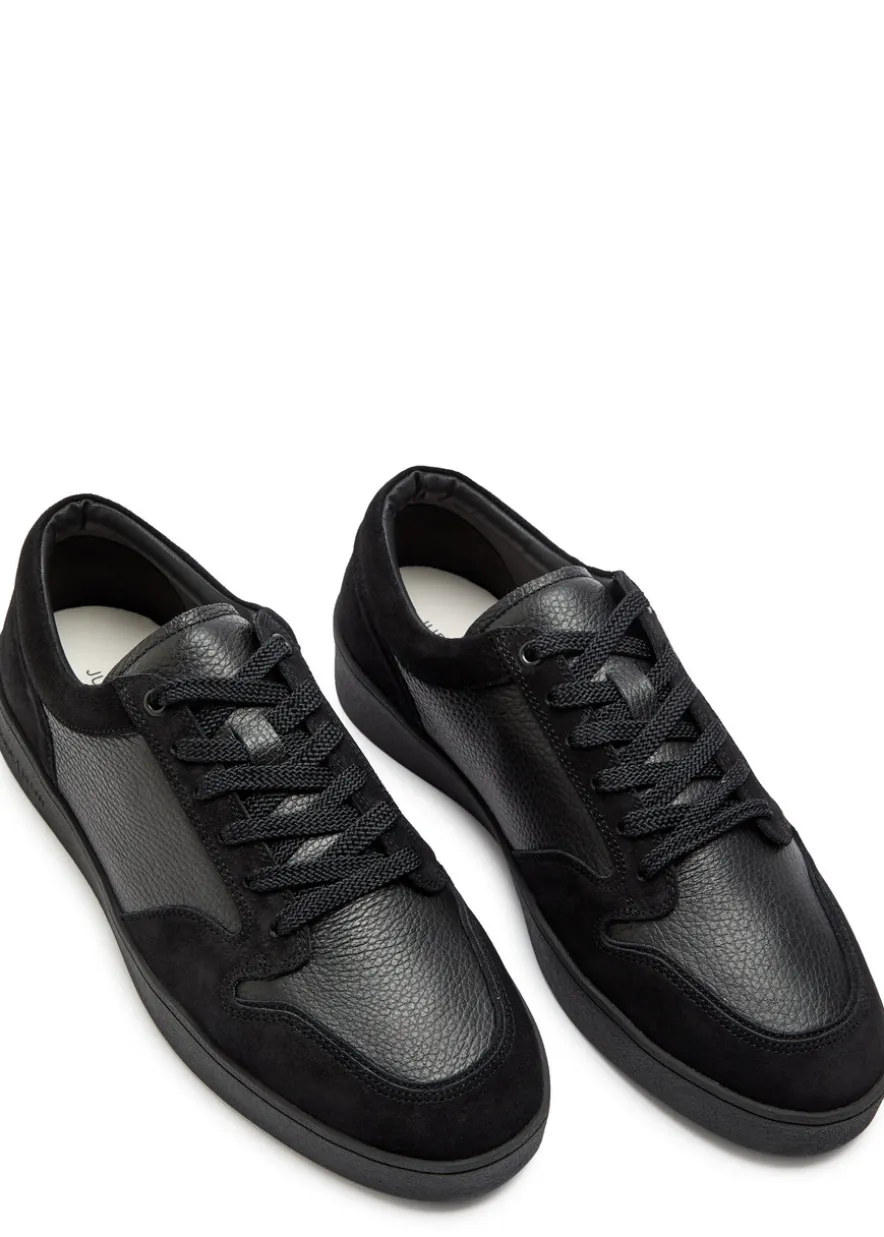 Telier panelled grained leather sneakers