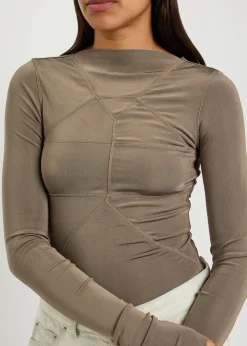 Temple stretch-jersey top