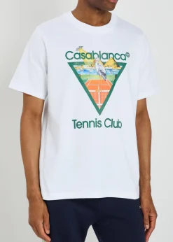 Tennis Club printed cotton T-shirt