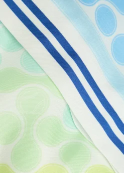 Tennis Tile patterned silk shorts