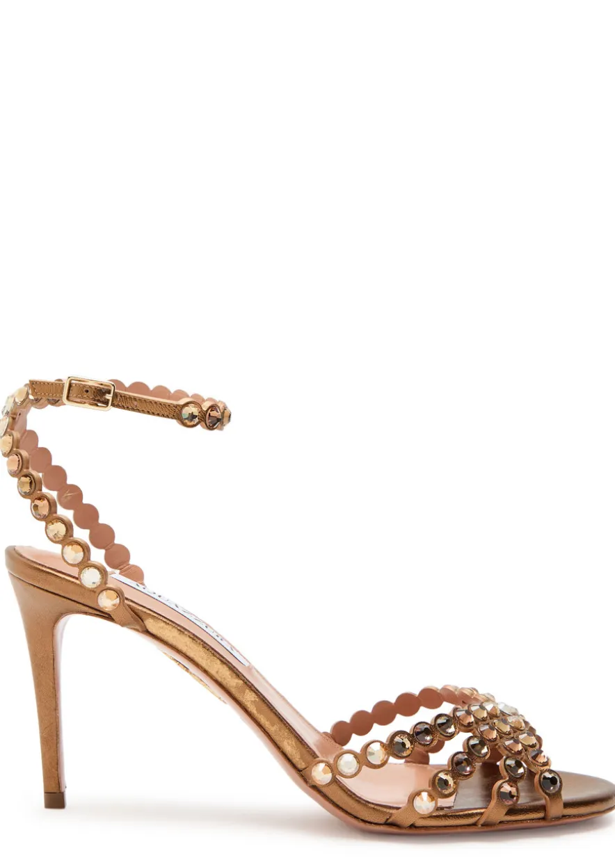 Tequila 85 embellished metallic leather sandals