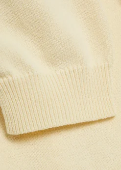 Textured cotton-knit polo top