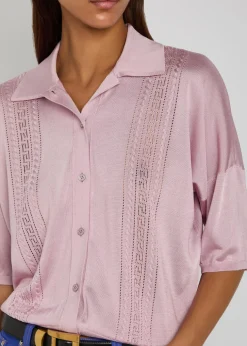 Textured fine-knit top