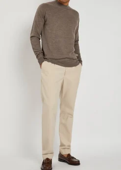 Textured fine-knit wool jumper