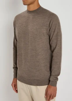 Textured fine-knit wool jumper