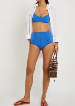 Textured seersucker bikini