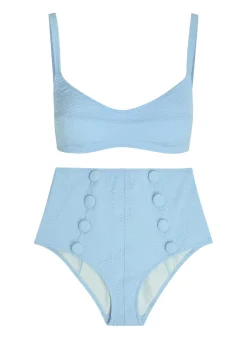 Textured seersucker bikini