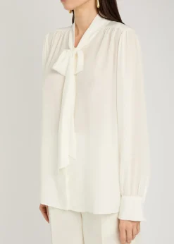 Thayer neck tie georgette blouse