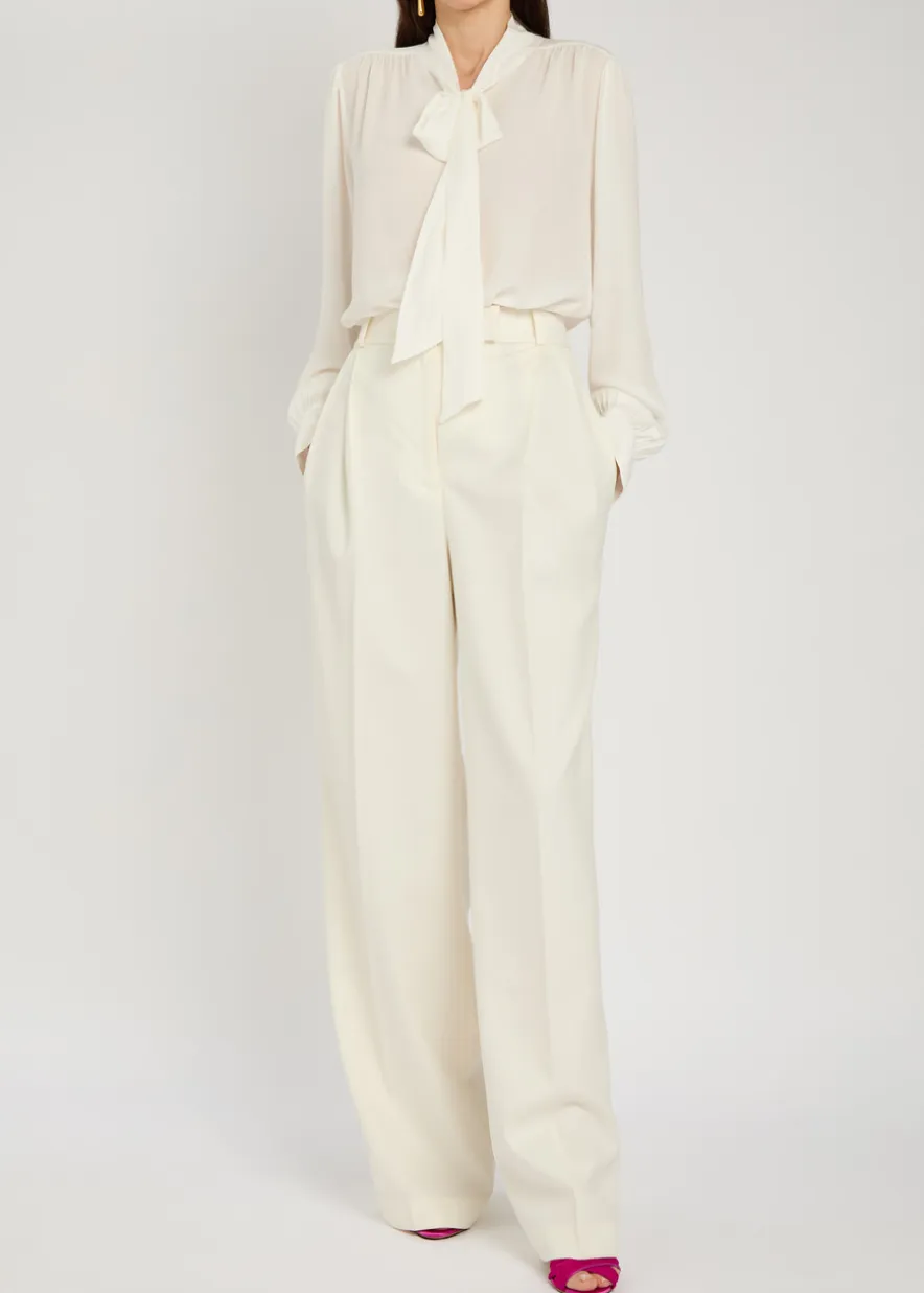 Thayer neck tie georgette blouse