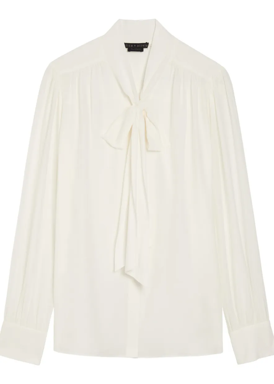 Thayer neck tie georgette blouse