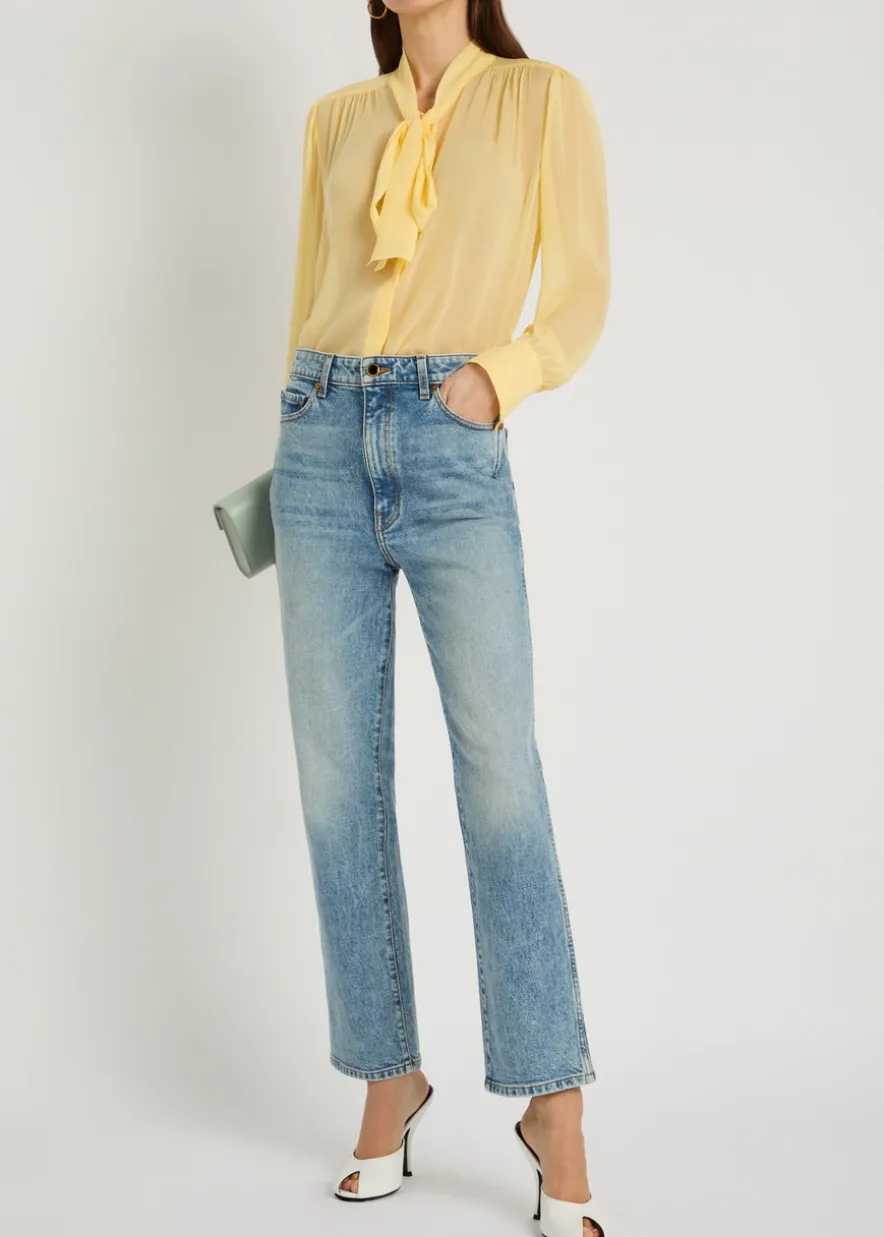 Thayer tie neck georgette blouse