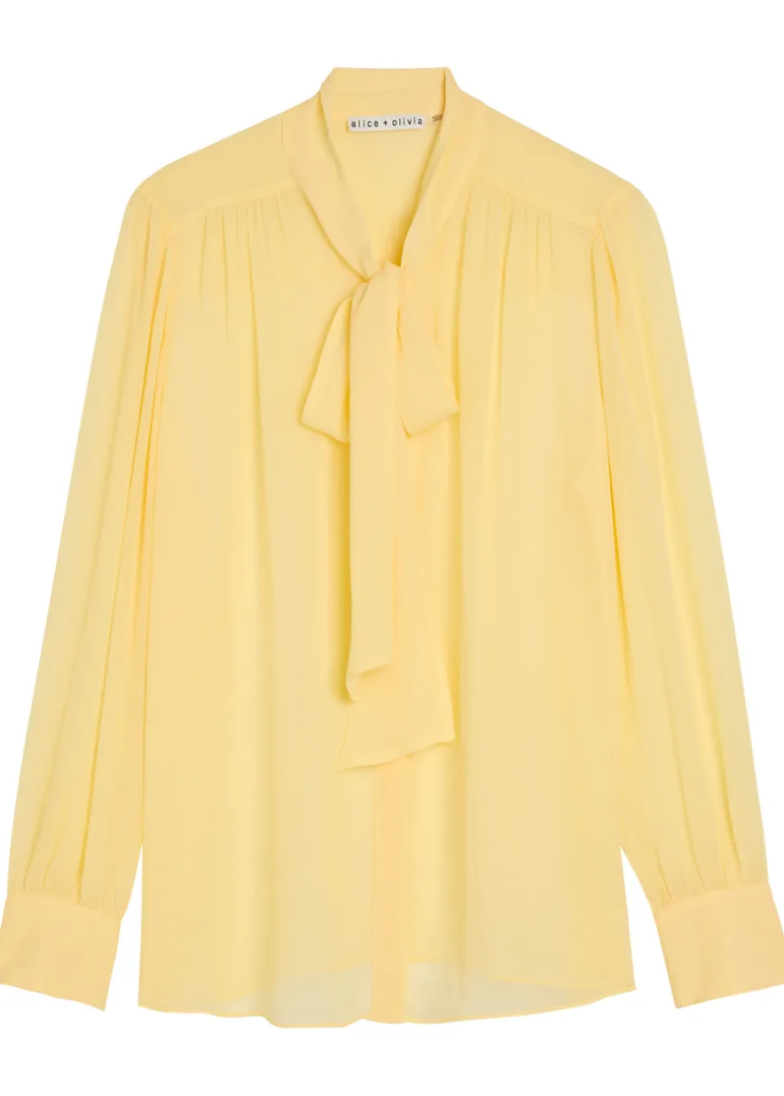 Thayer tie neck georgette blouse