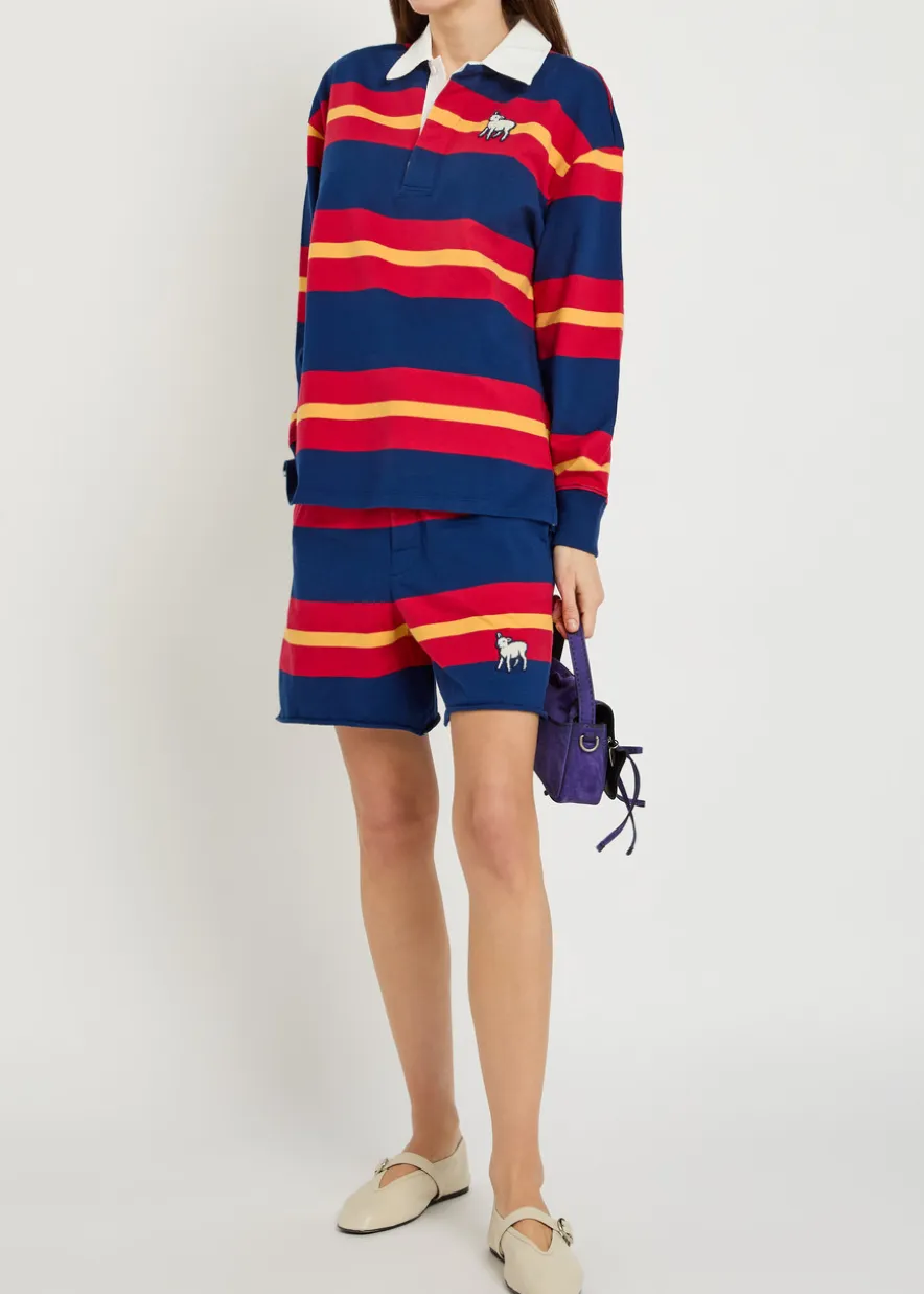 The Breather striped cotton shorts