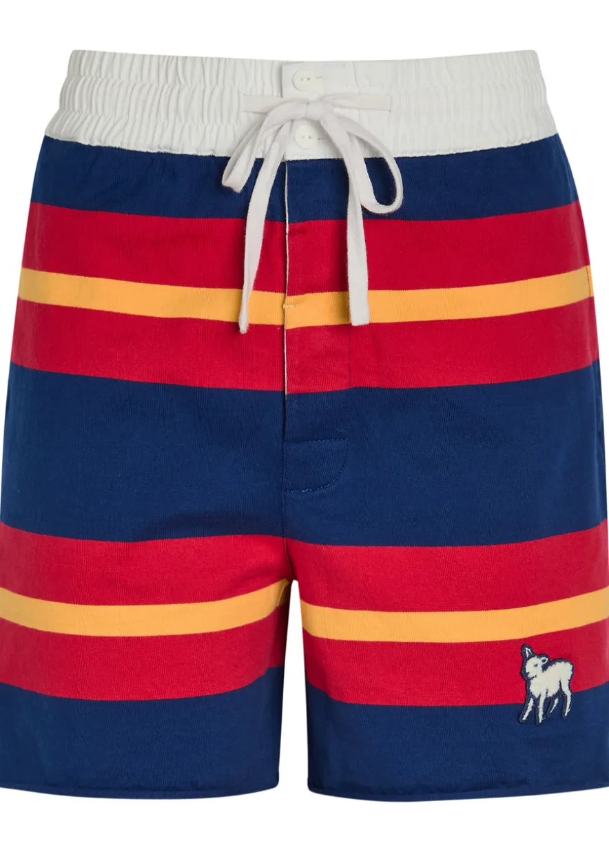 The Breather striped cotton shorts