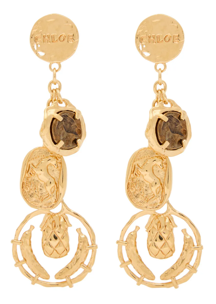 The Chloé Medals drop earrings
