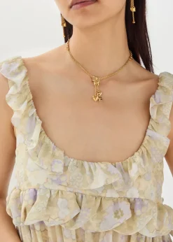 The Chloé Mini Paddington charm drop necklace