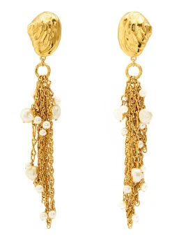 The Chloé Shells embellished drop earrings