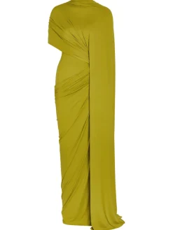 The Daphne draped stretch-jersey gown