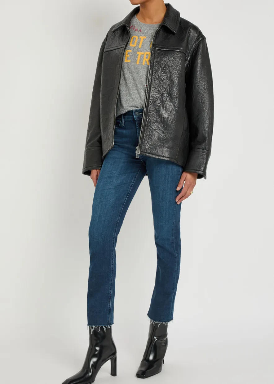 The Dazzler Ankle Fray slim straight-leg jeans