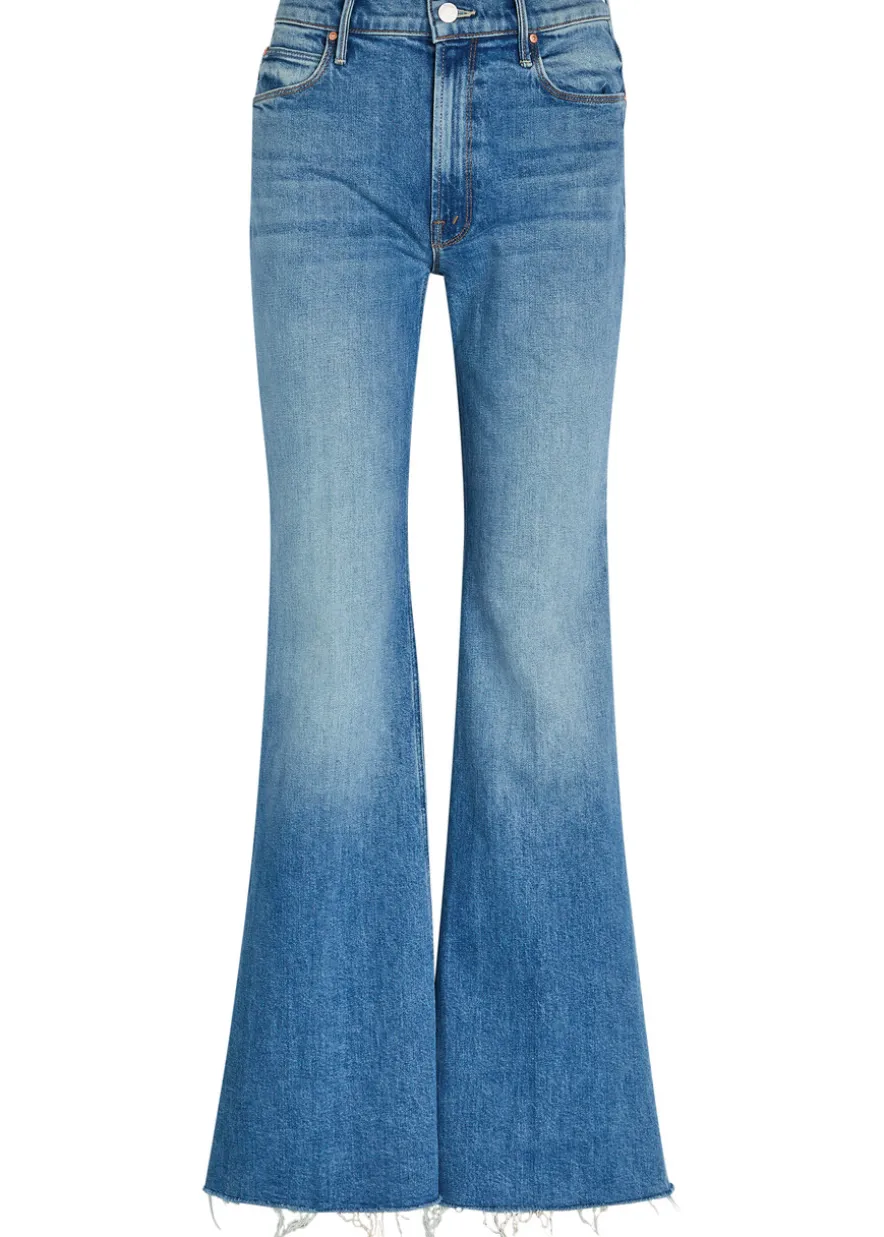 The Doozy Fray flared-leg stretch-denim jeans