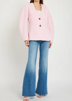 The Doozy Fray flared-leg stretch-denim jeans