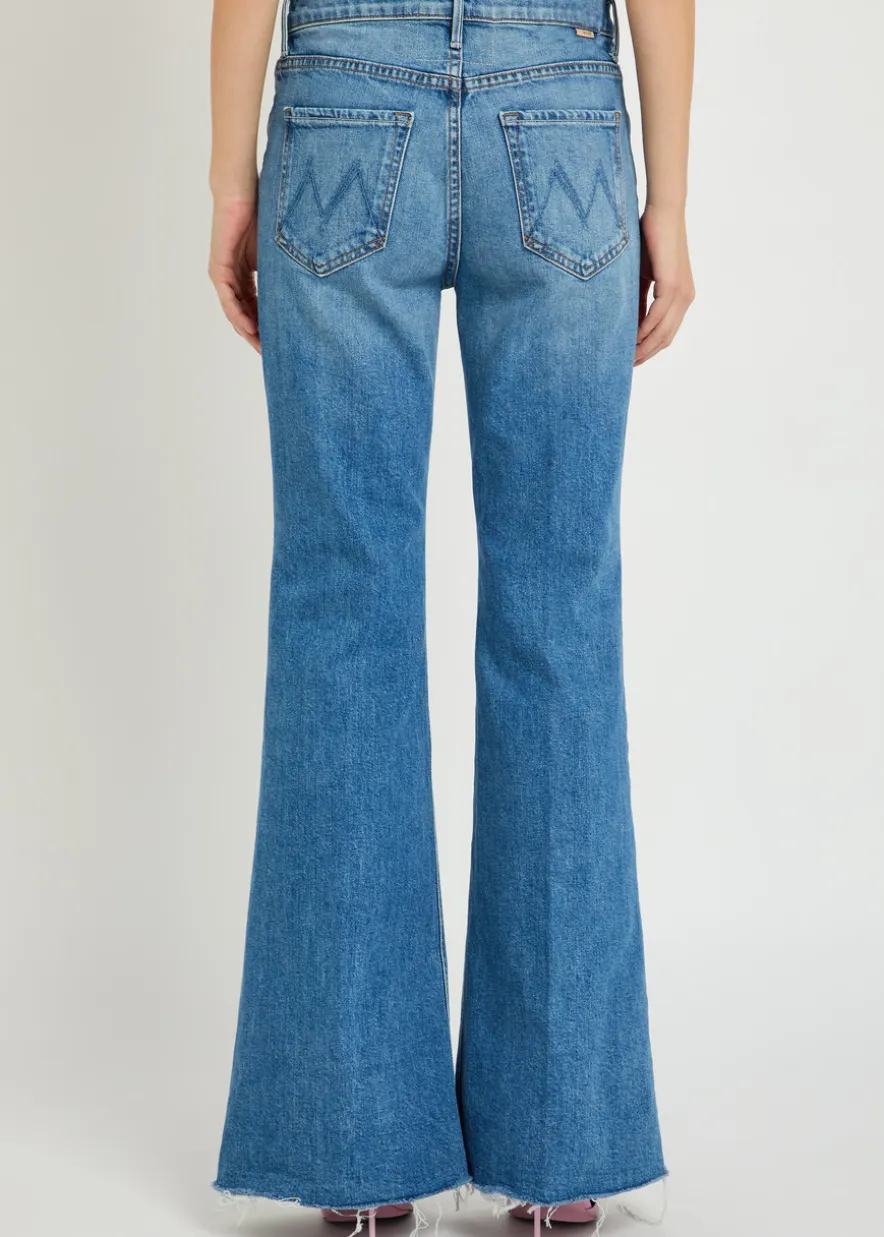 The Doozy Fray flared-leg stretch-denim jeans