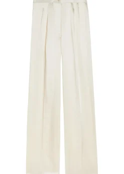 The Elsa wide-leg satin trousers