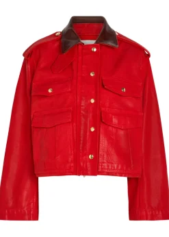 The Henderson leather collar waxed canvas jacket