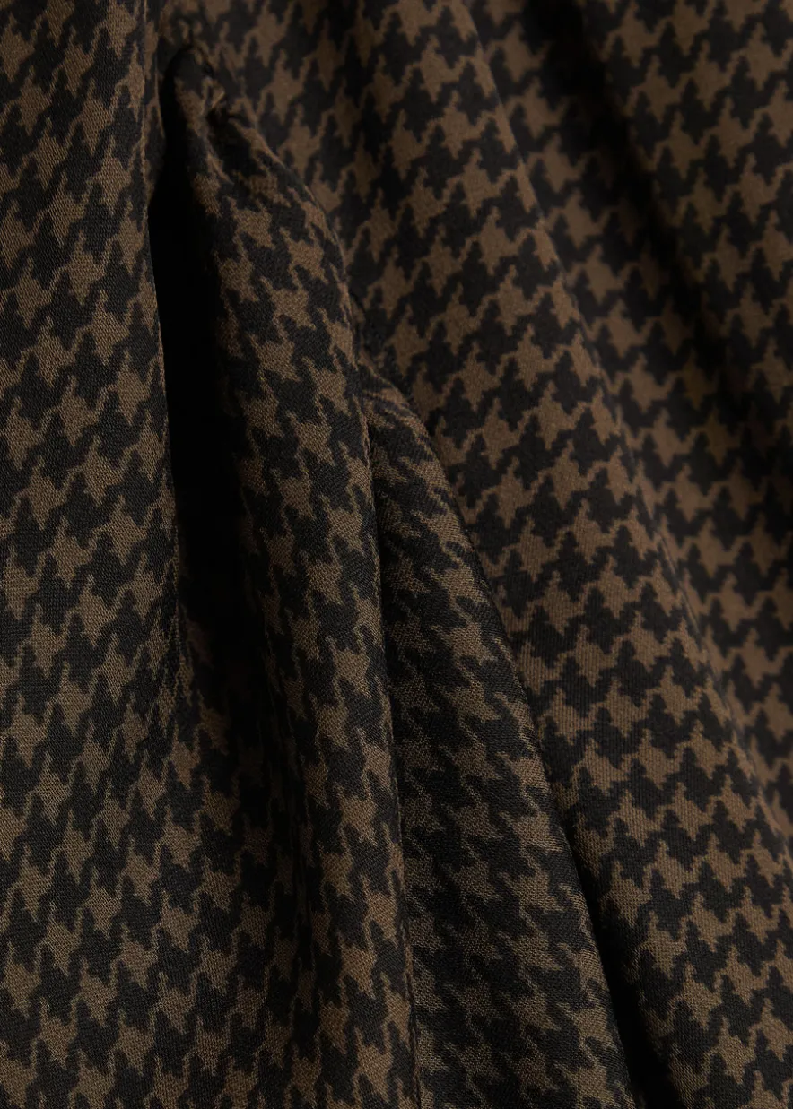The Houndstooth Gillian silk top