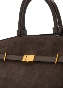 The Hudson grained leather top handle bag