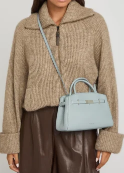 The Hudson small grained leather top handle bag