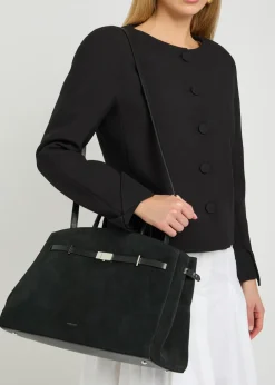The Hudson suede top handle bag