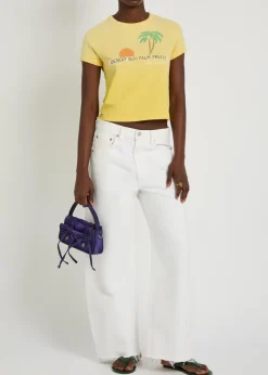 The Itty Bitty Ringer printed cotton T-shirt