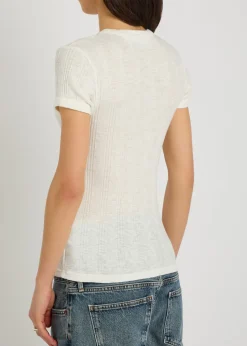 The Itty Bitty Ringer ribbed cotton T-shirt