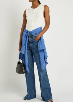 The Lax distressed flared-leg denim jeans