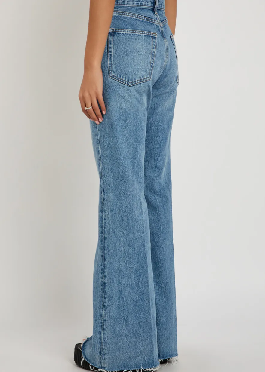 The Lax distressed flared-leg jeans