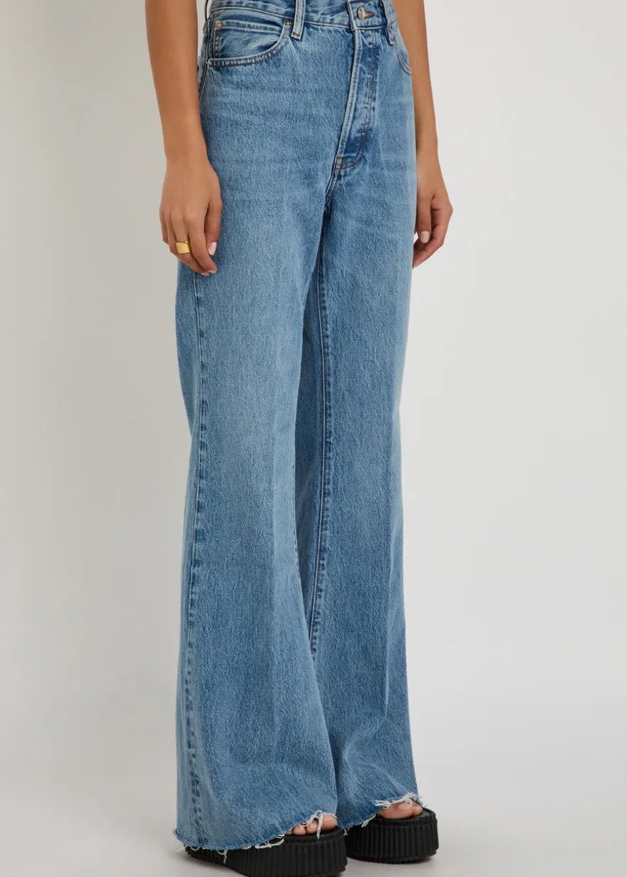 The Lax distressed flared-leg jeans