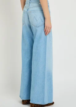 The Lemon Twist wide-leg denim jeans