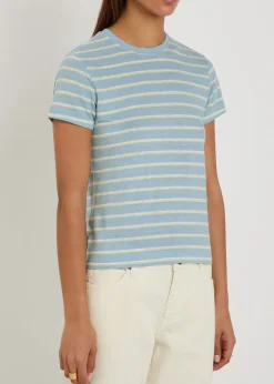 The Linen Baby striped stretch-linen T-shirt