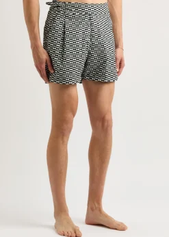 The London printed shell swim shorts