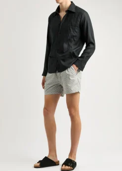 The London printed shell swim shorts
