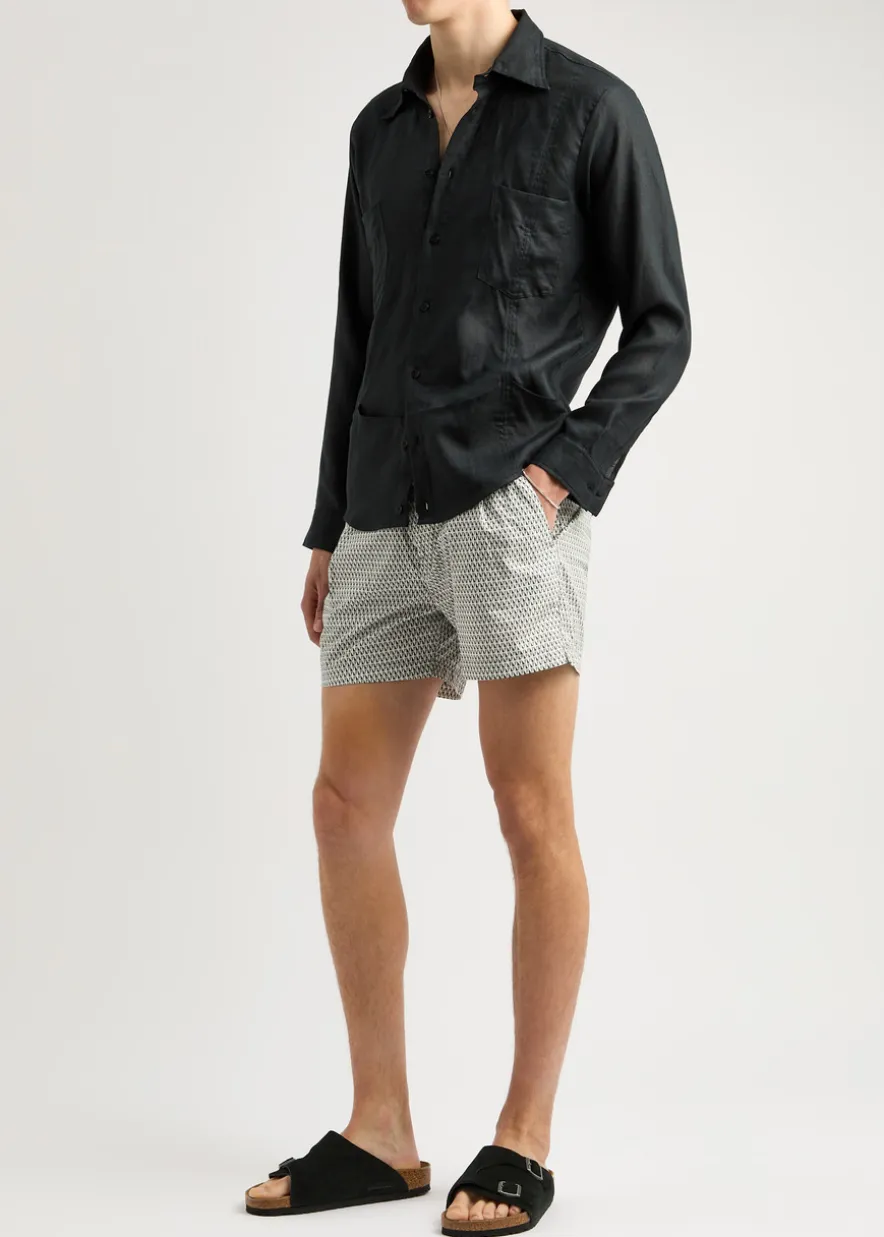 The London printed shell swim shorts