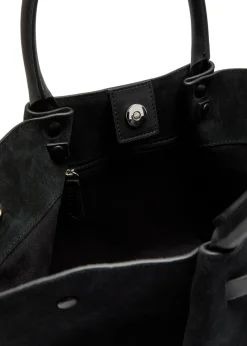 The Midi New York grained leather tote bag