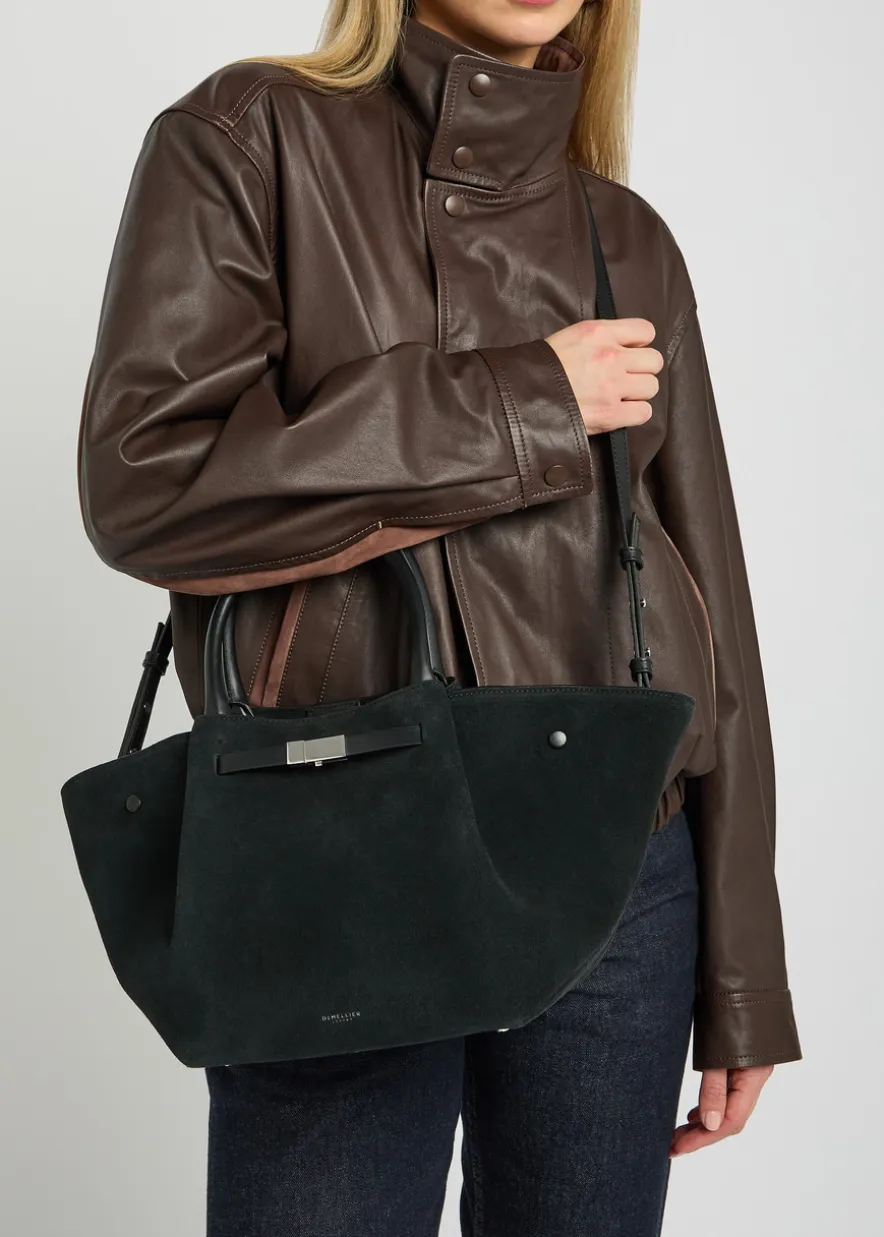 The Midi New York grained leather tote bag