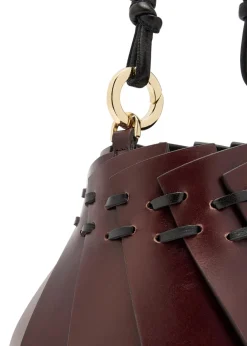 The Mini Burundi panelled leather bucket bag