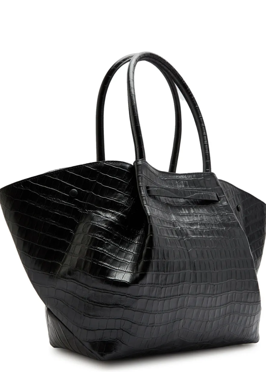 The New York crocodile-effect leather tote